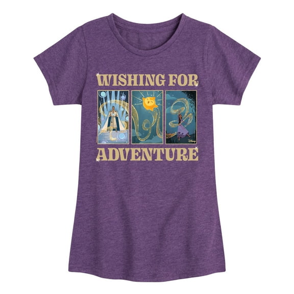 Disney Wish - Wishing For Adventure Grid - Toddler & Youth Girls Short Sleeve Graphic T-Shirt