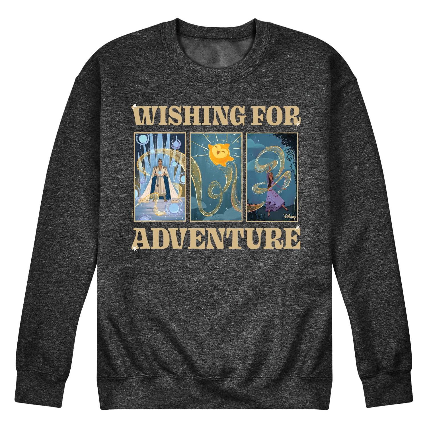 Disney Wish - Wishing For Adventure - Men's Crew Neck Fleece Pullover ...
