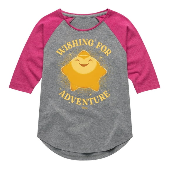 Disney Wish - Wishing For Adventure - Toddler & Youth Girls Raglan Graphic T-Shirt