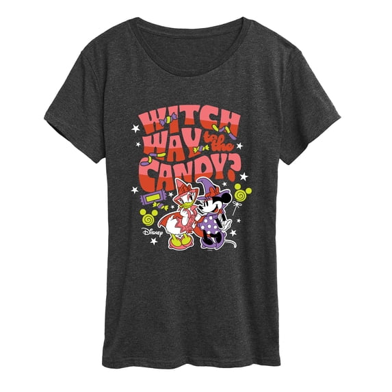 Disney - Witch Way To The Candy Minnie & Daisy - Women's Short Sleeve Graphic T-Shirt