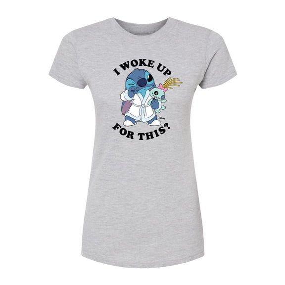 Disney - Woke Up - Juniors Fitted Short Sleeve Graphic T-Shirt