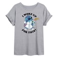thumbnail image 1 of Lilo & Stitch - Woke Up - Juniors Oversized Graphic T-Shirt, 1 of 4