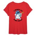 thumbnail image 1 of Lilo & Stitch - Woke Up - Juniors Oversized Graphic T-Shirt, 1 of 4