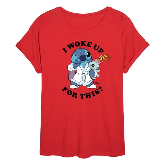 Lilo & Stitch - Woke Up - Juniors Oversized Graphic T-Shirt