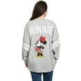 thumbnail image 1 of Disney Women Minnie Mouse Sweatshirt Jersey Long Sleeve Light Gray, 1 of 7