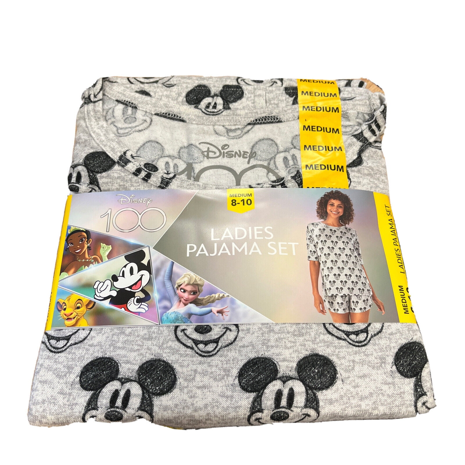 Disney Women's 100th Anniversary 2-Piece Short Sleeve & Short Pajama ...