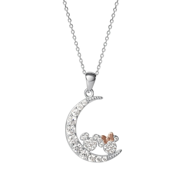 Disney Iconic Mickey Mouse Necklace in Sterling Silver