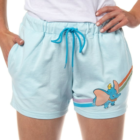 Disney Women's Dumbo Causal Lounge Drawstring Shorts With Pockets