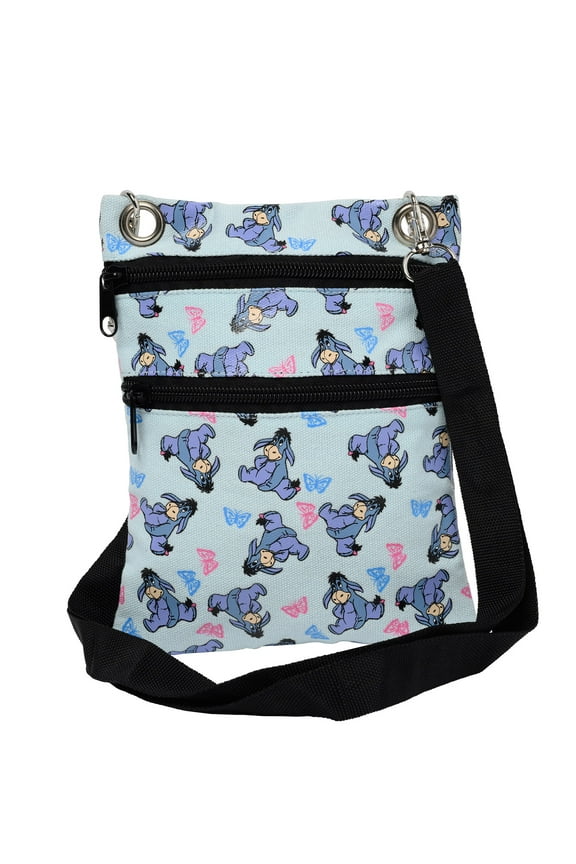 Women's Eeyore Crossbody Passport Bag Travel Purse Winnie the Pooh Blue