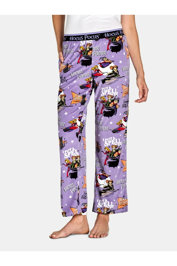 Women's Hocus Pocus Halloween Velour Sleep Pants, Sizes XS-3X
