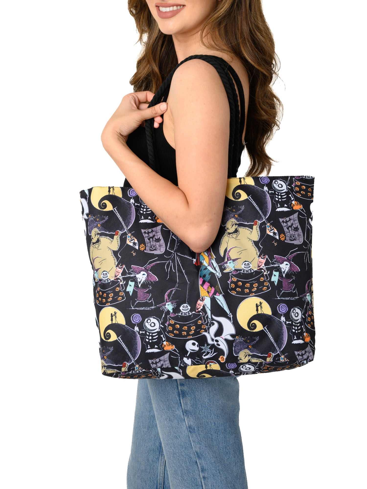 Disney Women's Jack Skellington Tote Bag Nightmare Before Christmas ...
