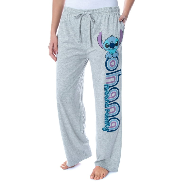 Disney Women's Lilo And Stitch Ohana Soft Touch Cotton Pajama Pants L 