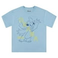 thumbnail image 1 of Disney Women's Lilo and Stitch Shirt, Classic Cartoon Printed Embroidered Stitch T-shirt Fresh Blue – L, 1 of 5