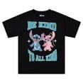thumbnail image 1 of Disney Women's Lilo and Stitch Shirt, Graphic Print Cartoon Trendy Stitch T-Shirt Black – L, 1 of 5