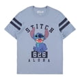 thumbnail image 1 of Disney Women's Lilo and Stitch Shirt, Graphic Print Sporty Stitch T-shirt Slate – XS, 1 of 5