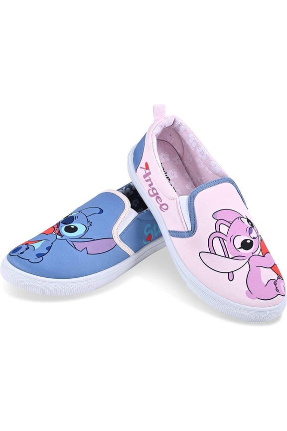 Ladies Lilo and Stitch Shoes - Ladies Classic Lilo and Stitch Slip On Sneakers Lilo and Stitch Canvas Slip On Sneakers