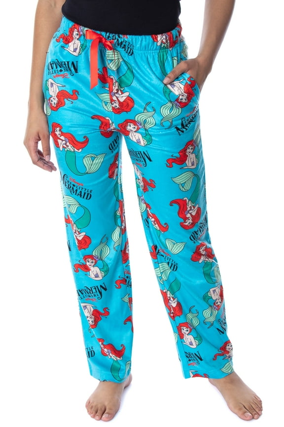 Disney Women's Little Mermaid Ariel Fleecy Soft Sleep Pajama Pants