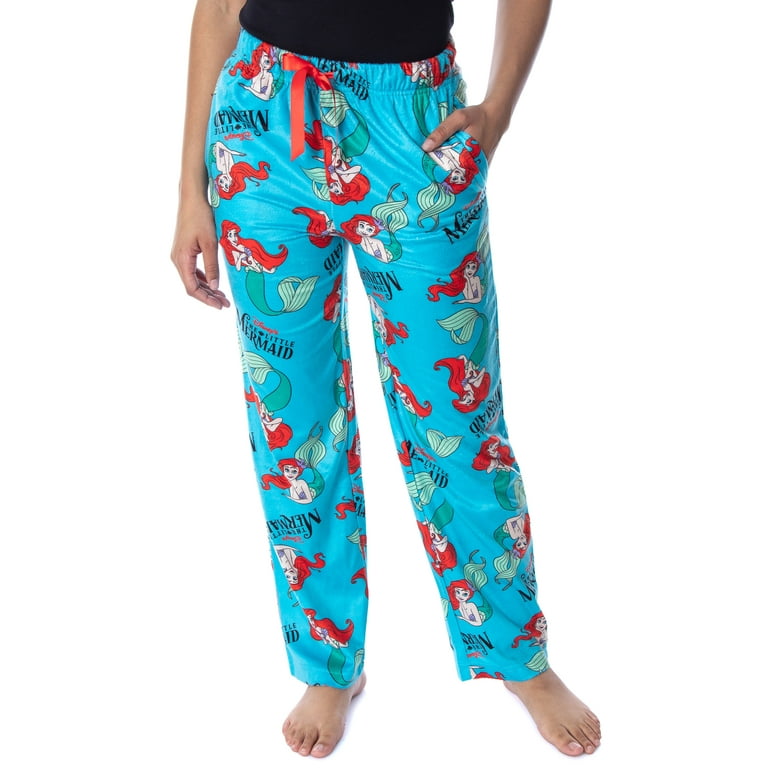 Disney Women's Little Mermaid Ariel Velvet Soft Sleep Pajama Pants (XL) 