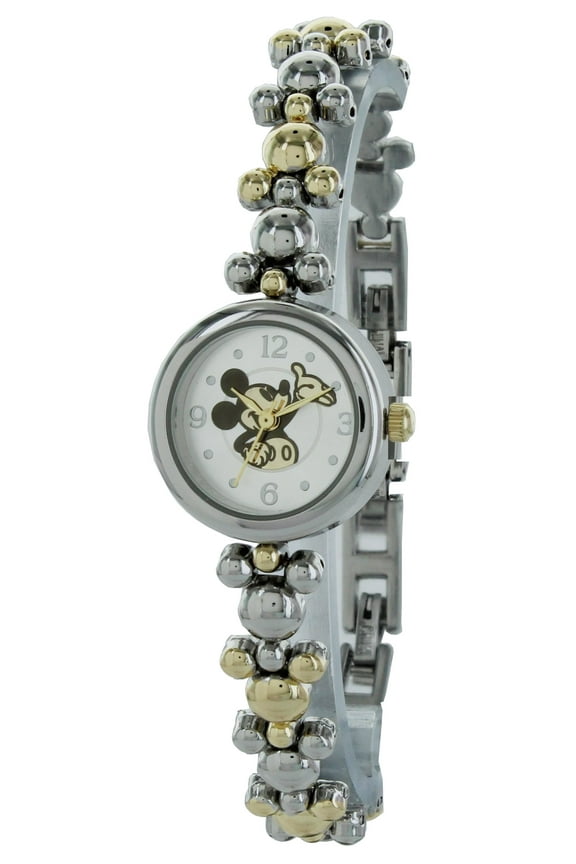 Women's MK8132 Mickey Mouse elegant Two Tone Thin Bracelet Watch