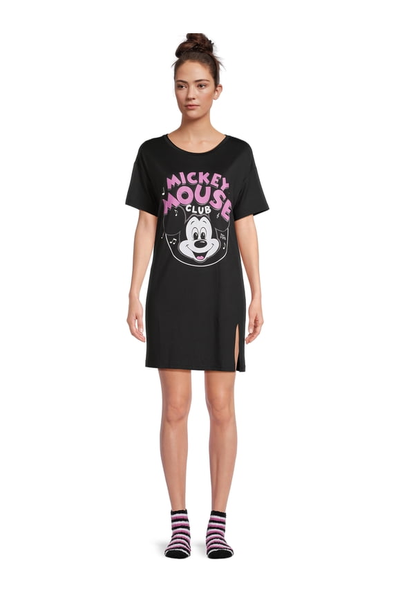 Women's Mickey Mouse Club Sleepshirt with Socks, Sizes XS-3X