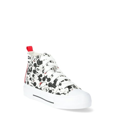 Disney Women's Mickey Mouse High-Top Lace-Up Sneakers