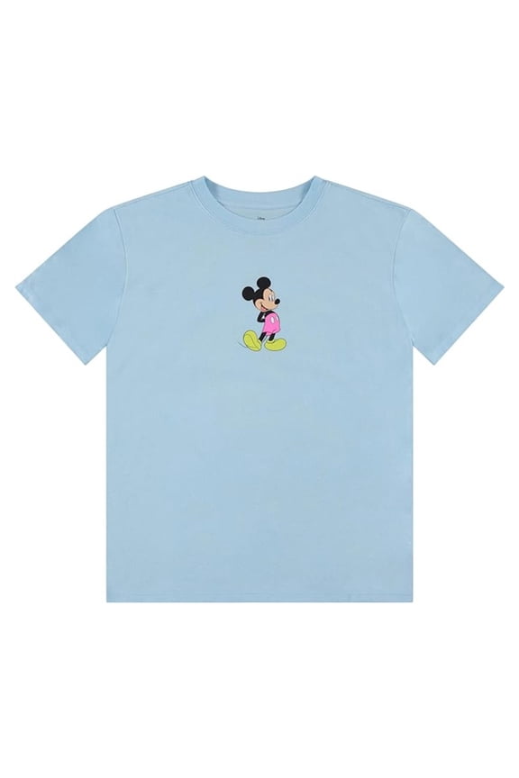 Women's Mickey Mouse Shirt, Classic Graphic Disney T-Shirt Blue - M