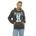 thumbnail image 1 of Disney Women's Minnie Mouse Hoodie Sweatshirt Pullover Gray Blue, 1 of 8