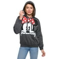 thumbnail image 1 of Disney Women's Minnie Mouse Hoodie Sweatshirt Pullover Minnie Face Charcoal, 1 of 8