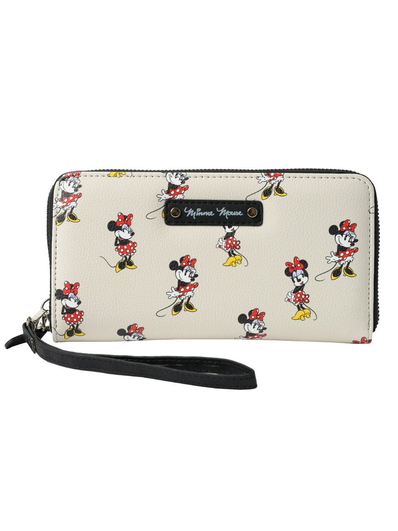 デニリメイク ウォレット Disney Women's Minnie Mouse All-Over Print Zip Around Wallet
