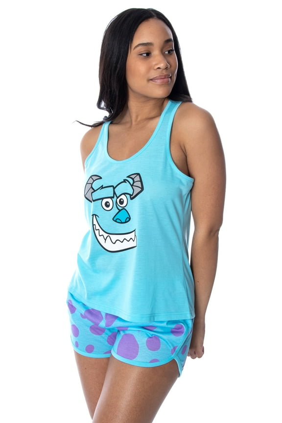 Disney Women's Monsters Inc. Sulley Racerback Tank and Shorts Pajama Set