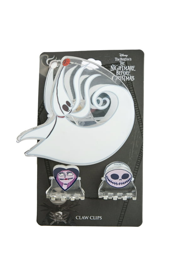 Disney Womens Nightmare Before Christmas Claw Clip Set, 3-Piece, One Size Fits Most