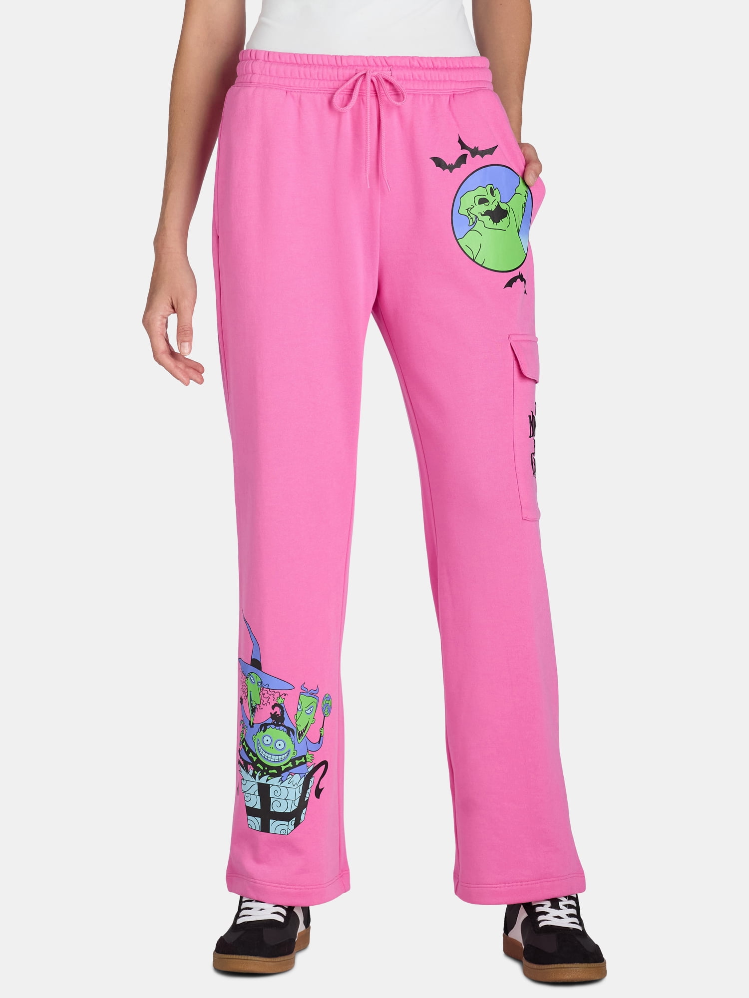 Disney Women’s Nightmare Before Christmas Glow in the Dark Graphic Sweatpants, Sizes XS-XXL