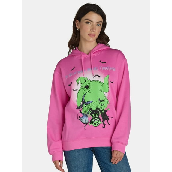 Disney Women’s Nightmare Before Christmas Graphic Hoodie, Sizes XXS-XXL