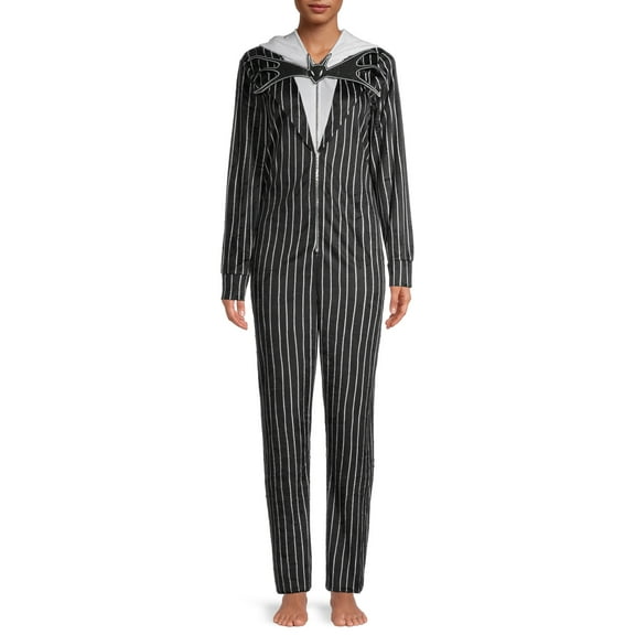Disney Women's Nightmare Before Christmas Hooded Union Suit
