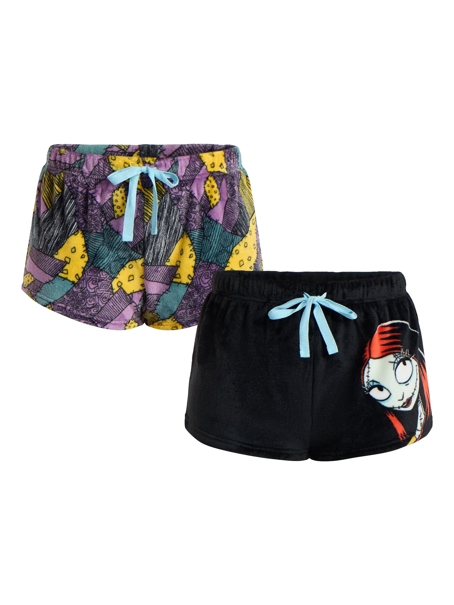 Disney Women's Nightmare Before Christmas Sally Minky Sleep Shorts, 2-Pack, Sizes XS-3X