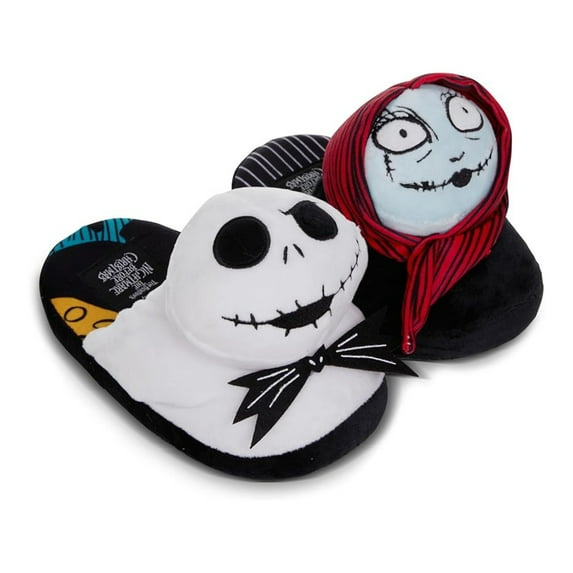 Disney Women’s Nightmare Before Christmas Slippers, Jack Skellington Indoor 3D Plush Slippers Black - 9/10