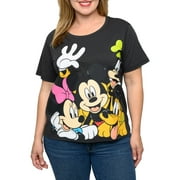 Mickey mouse t shirt women's plus size sale