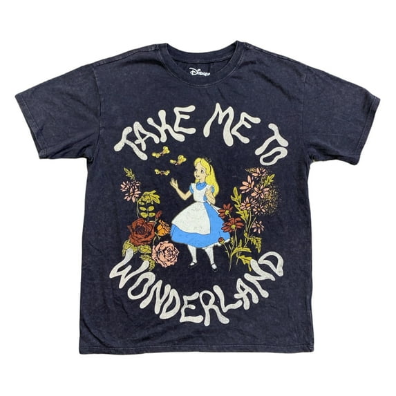 Disney Women's Soft Short Sleeve Graphic Print T-Shirt (Take Me To Wonderland, S)