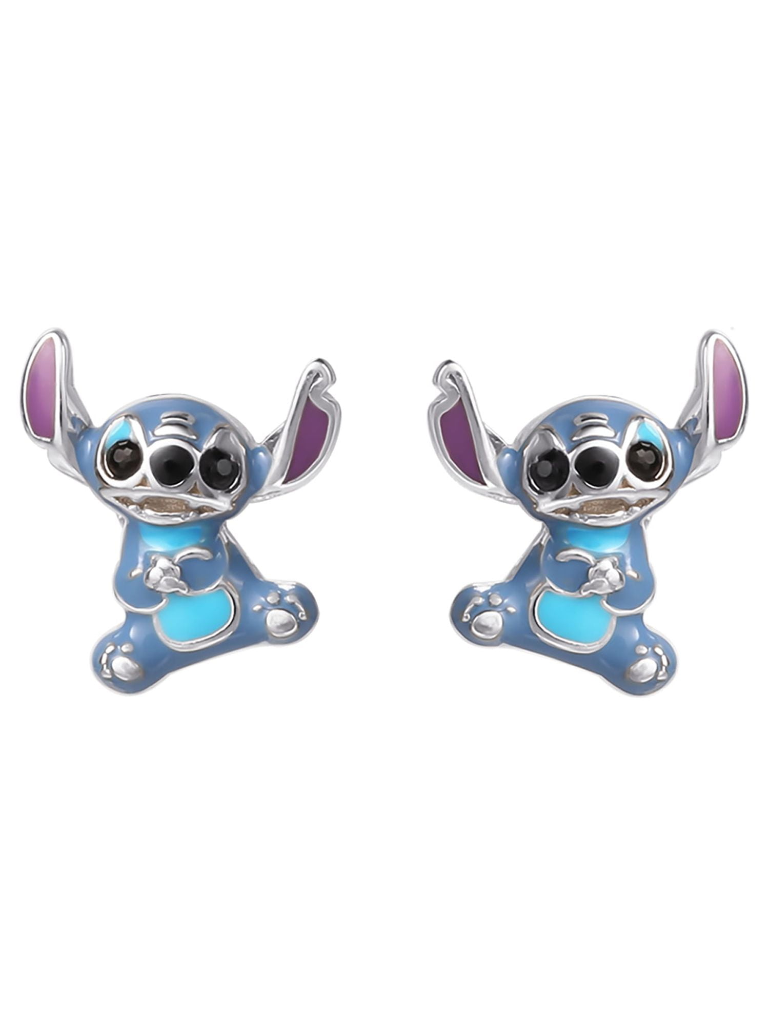 Disney Women’s Sterling Silver Stitch Stud Earrings