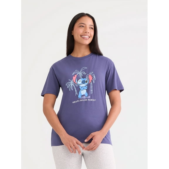 Disney Women’s Stitch Graphic Tee, Sizes XXS-XXL