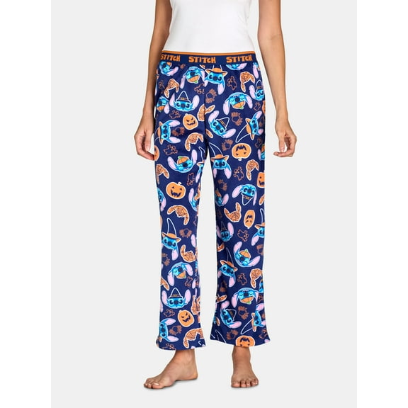 Disney Women's Stitch Halloween Velour Sleep Pants, Sizes XS-3X