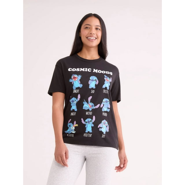 Disney Women’s Stitch Poses Graphic Tee, Sizes XXS-XXL