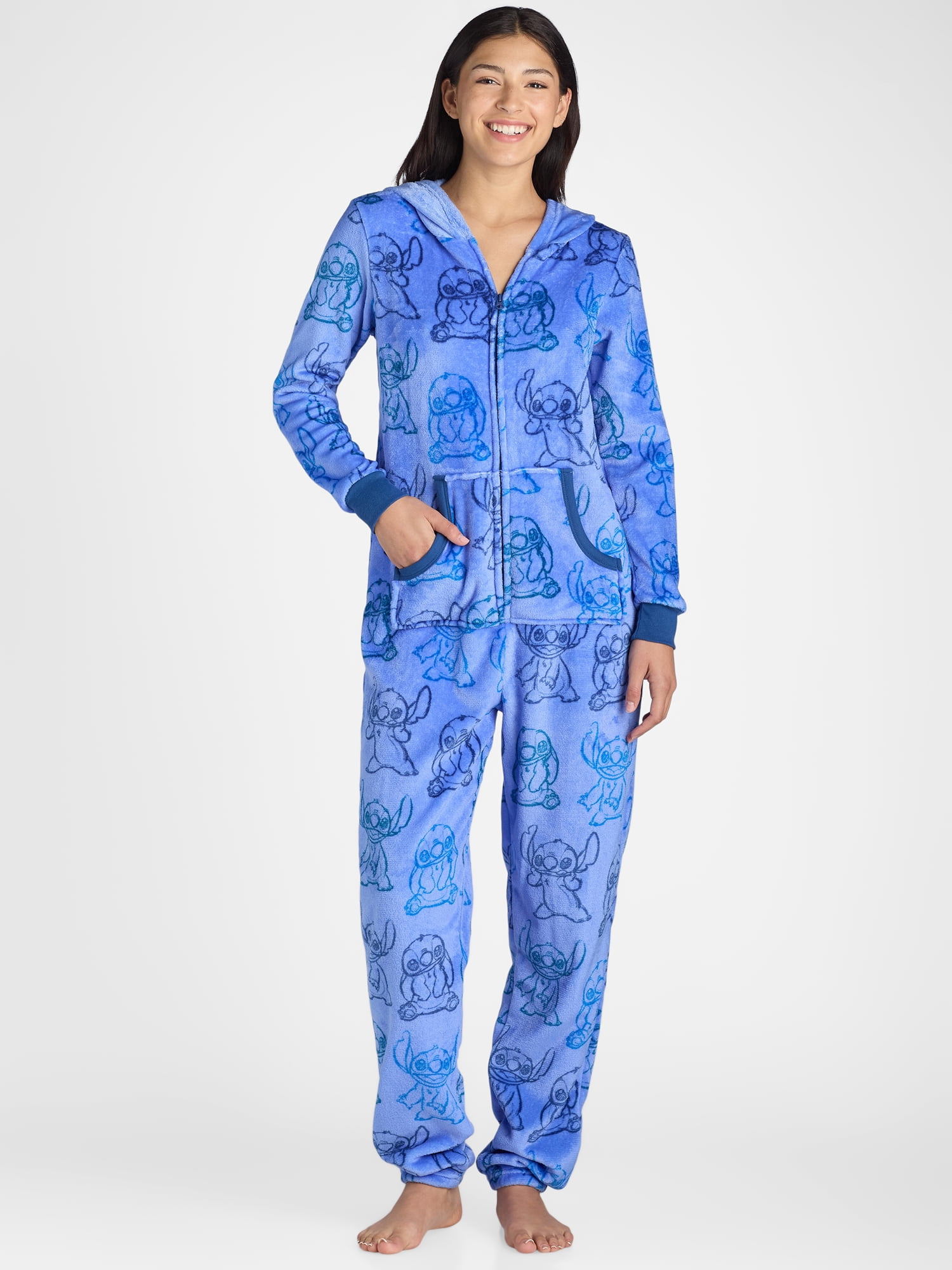Disney Brandclub Disney Women s Stitch Union Suit with Hood Sizes S 3X