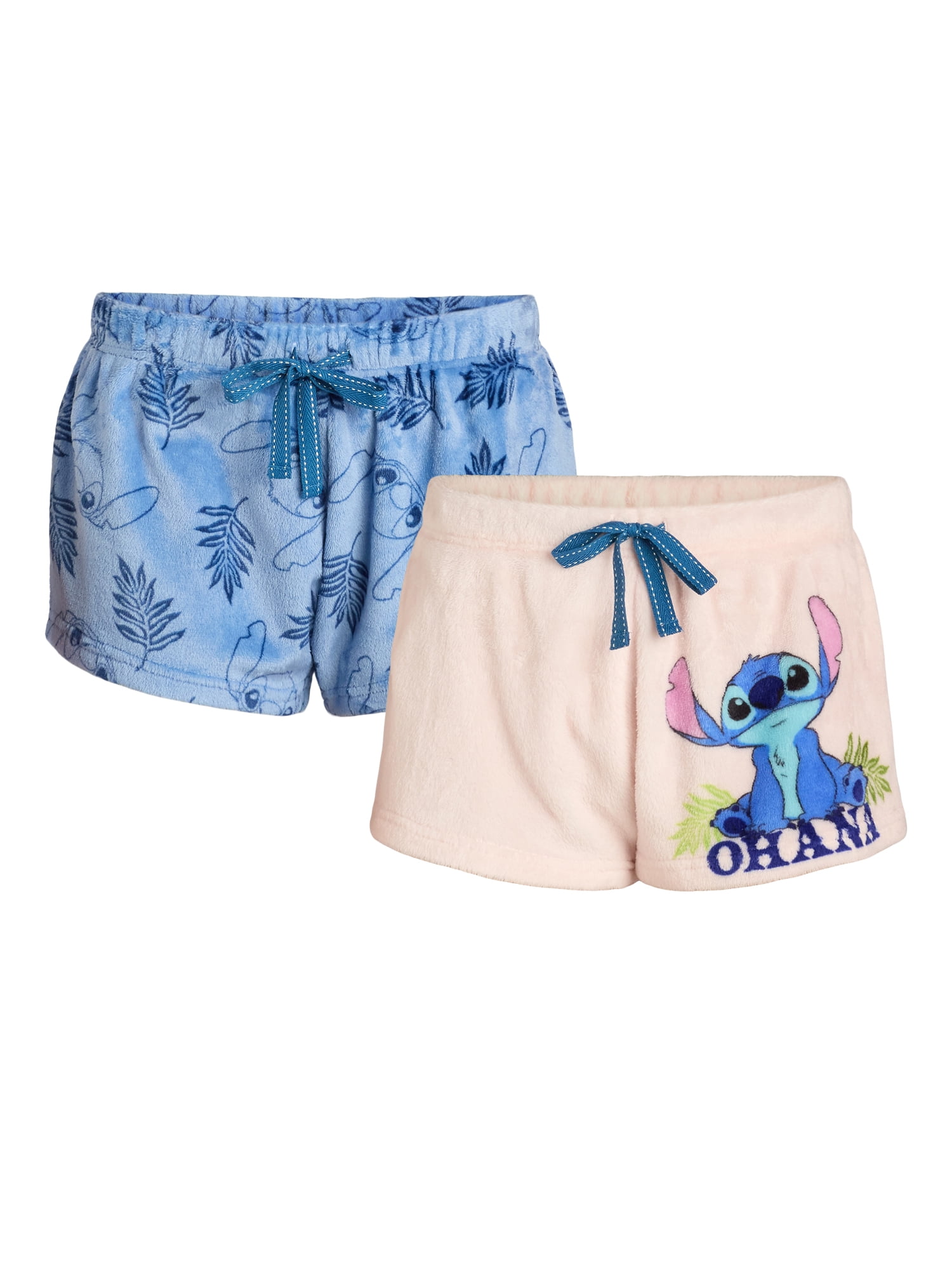 Disney Women’s Stitch Velour Pajama Shorts, 2-Pack, Sizes XS-3X