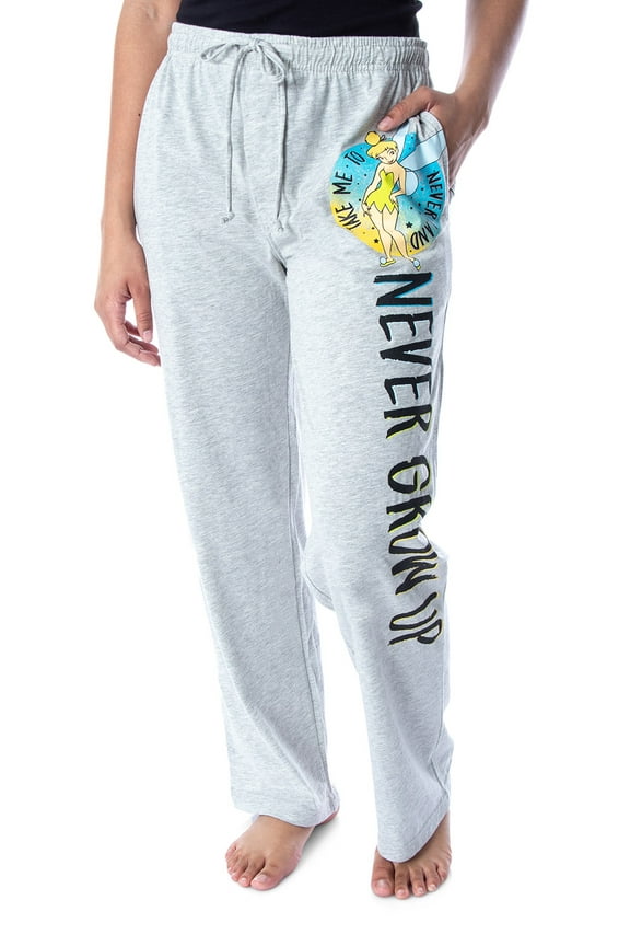 Disney Women's Tinker Bell Never Grow Up Soft Touch Cotton Pajama Pants
