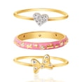thumbnail image 1 of Disney Women's Two Tone Sterling Silver CZ Stackable Rings, 2 Pieces, 1 of 1