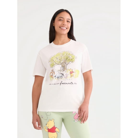 Disney Women’s Winnie the Pooh Graphic Tee, Sizes XXS-XXL