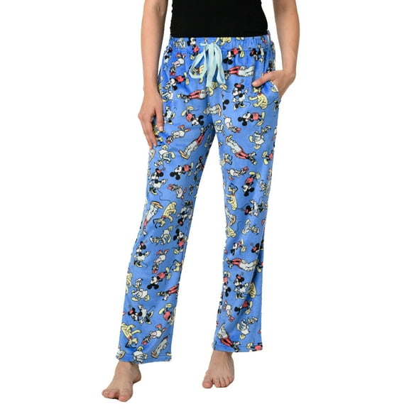 Disney Women's & Women's Plus Mickey Mouse Friends Plush Loungewear Sleep Pants