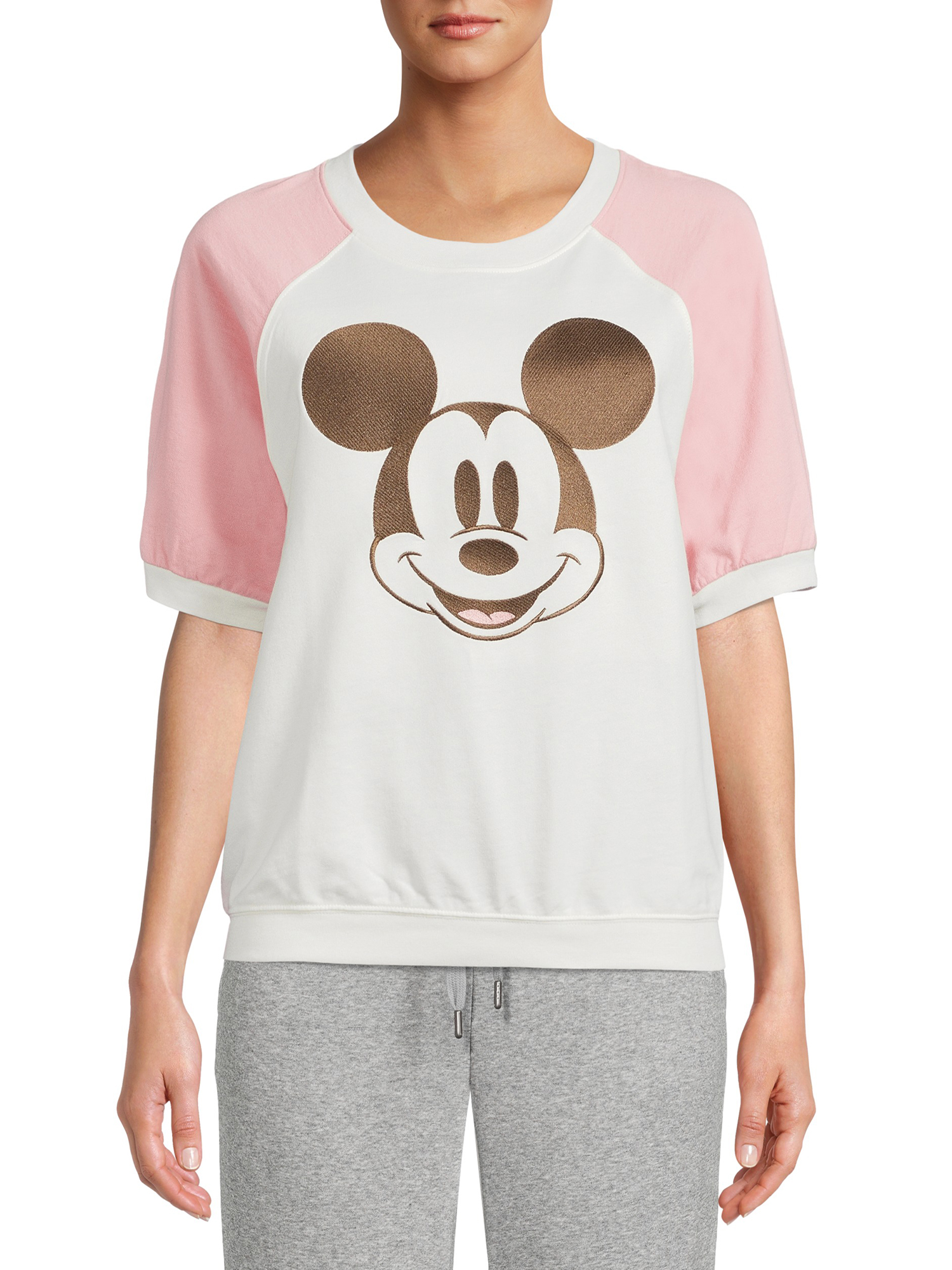 Disney Women's and Women's Plus Mickey Mouse Short Sleeve Top - image 1 of 5
