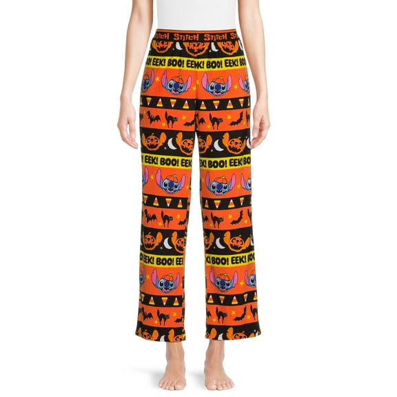 Disney Women's and Women's Plus Size Stitch Plush Sleep Pants, Sizes XS-3X